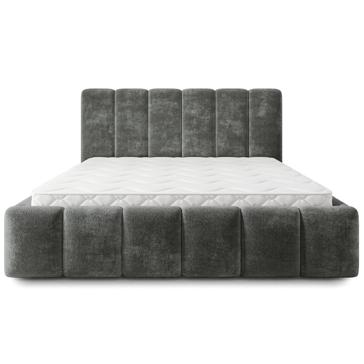 POLSTERBETT ATTORA LM 180x200 cm mit Bettkästen - Grau - Grau, Holz (180/200cm) - MASSENO