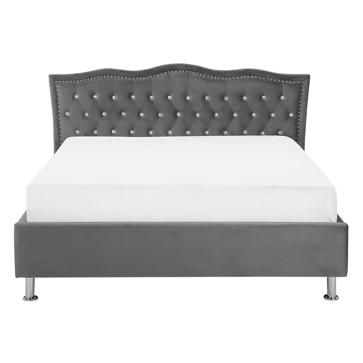 BETT 140/200cm Dunkelgrau Metz - Dunkelgrau, Textil (140/200cm) - Beliani