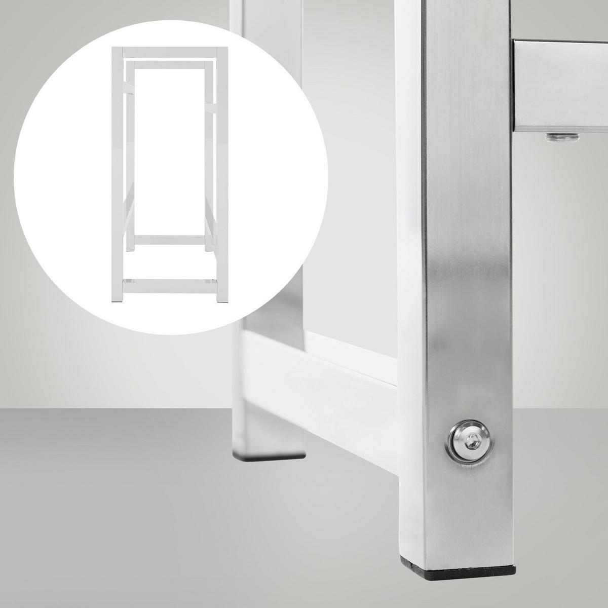 GETRÄNKESKISTENSTÄNDER Star - 2er Set - chrom - Chromfarben, Metall (47/31/75cm) - TPFLiving