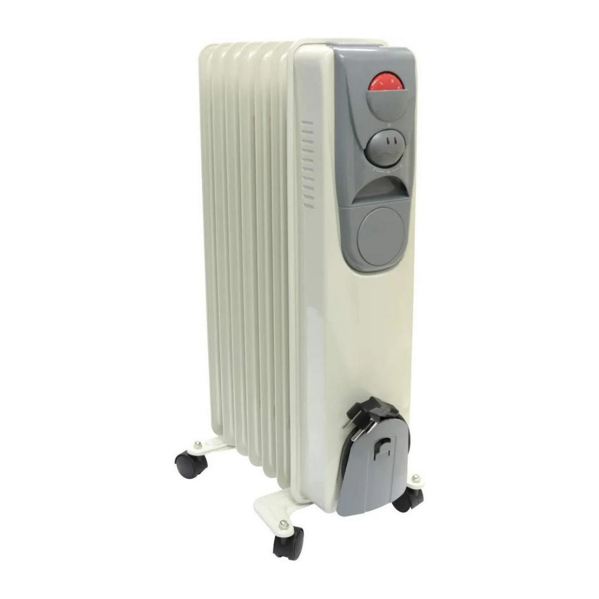 ÖLRADIATOR HOTserie Weiß 1500W 7 Rippen, Elektroheizung, Heizkörper, Öl Radiator, Raumheizer, Standheizung, Thermostat, Mobile Heizung - Weiß, Kunststoff/Metall (35/62/23cm) - HOTSERIE