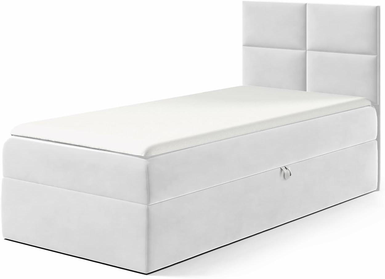 Meblini Kinderbett Hellgrau 84x208 cm