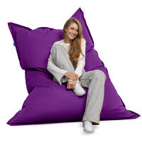 SITZSACK XXL Caree violett, 140x180cm groß für Outdoor - Violett, Textil (180/140/30cm) - Bruni