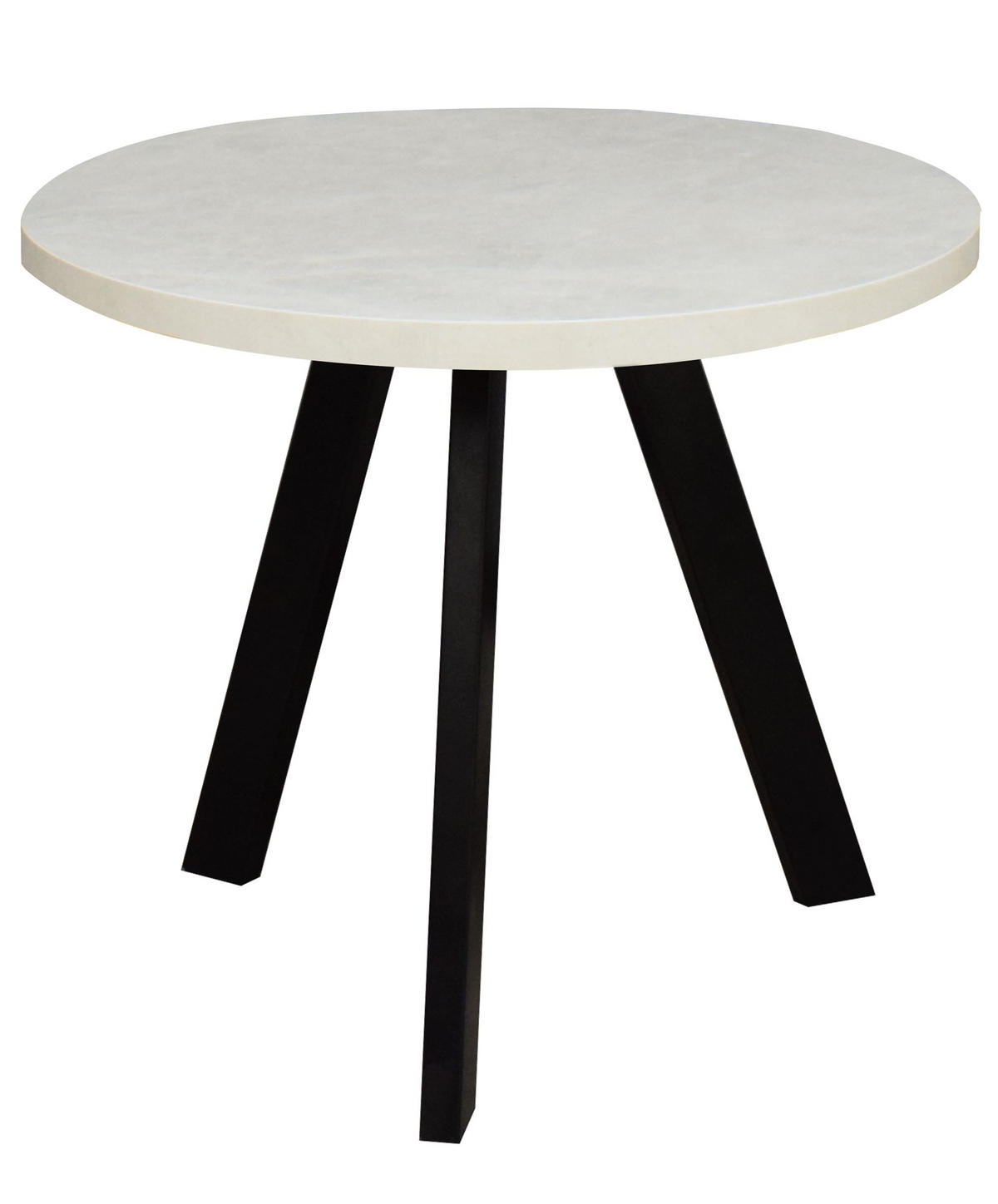 COUCHTISCH Rund Elesa 1 60x51x60 Holzwerkstoff Schwarz/Keramik weiß - Schwarz/Weiß, Holzwerkstoff (60/60/51cm) - 58aufmkessel