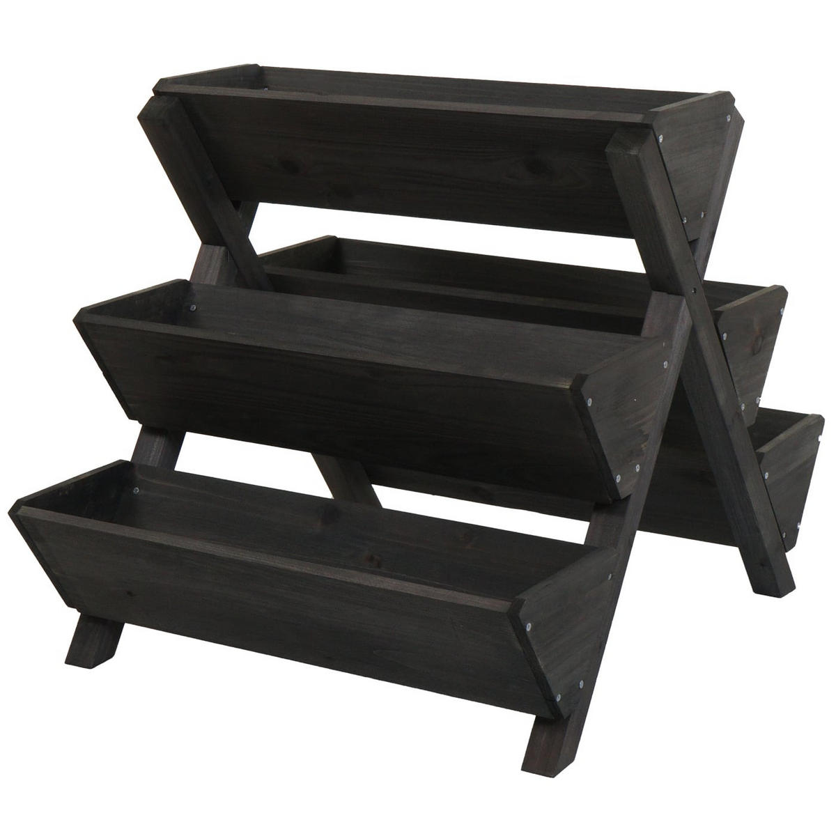 PFLANZTREPPE 56x56x70cm Anthrazit - Anthrazit, Holz (56/56/70cm) - PROREGAL