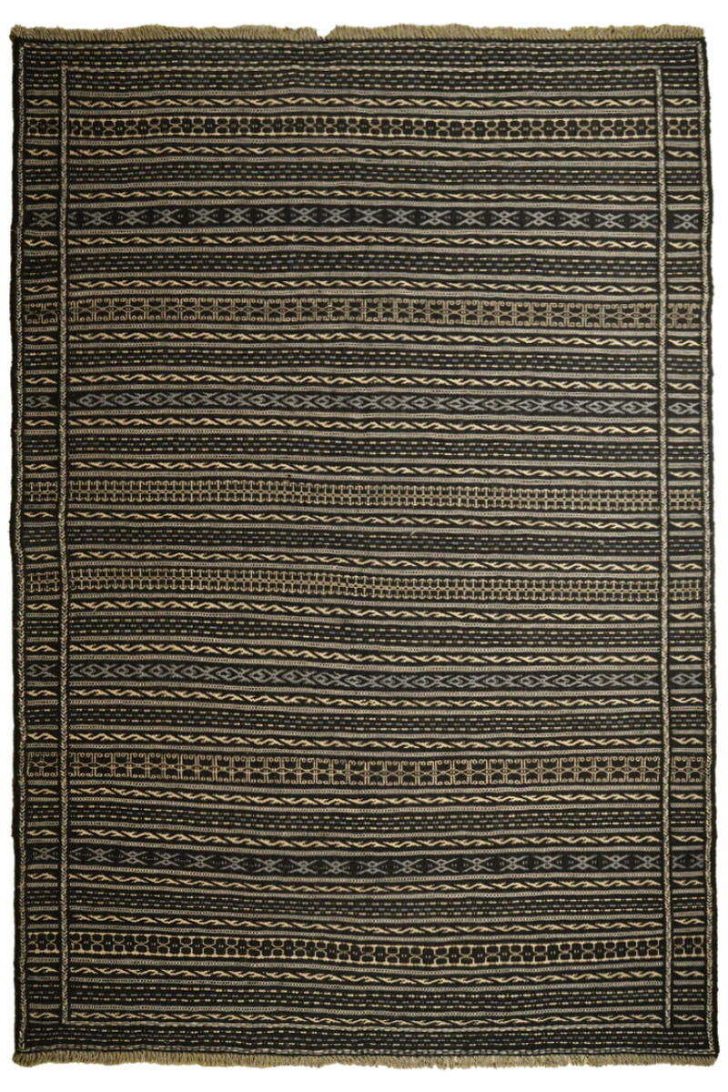HANDWEBTEPPICH Kelim Kordi Mehrfarbig 247/169 cm Schurwolle - Multicolor, Textil (169/247cm) - Looma