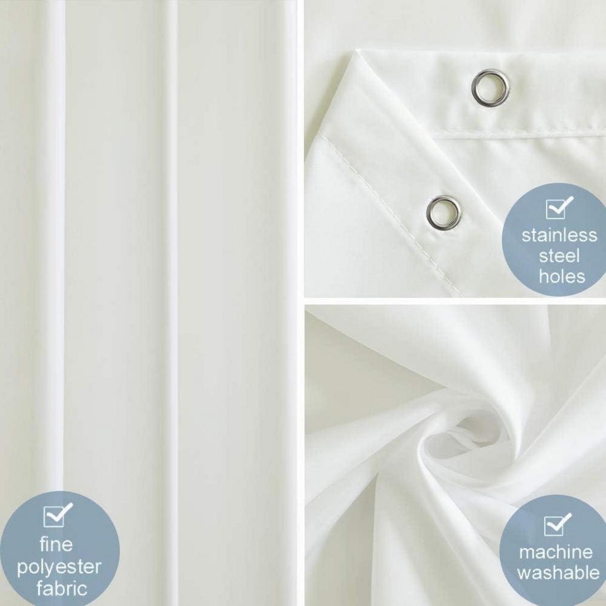 DUSCHVORHANG Beige 200 x 200 cm - Creme, Textil (200/200cm)