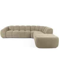 ECKSOFA RECHTS FLAVA, Sandfarben - Sandfarben, Holz/Holzwerkstoff (310/274cm) - KONSIMO®
