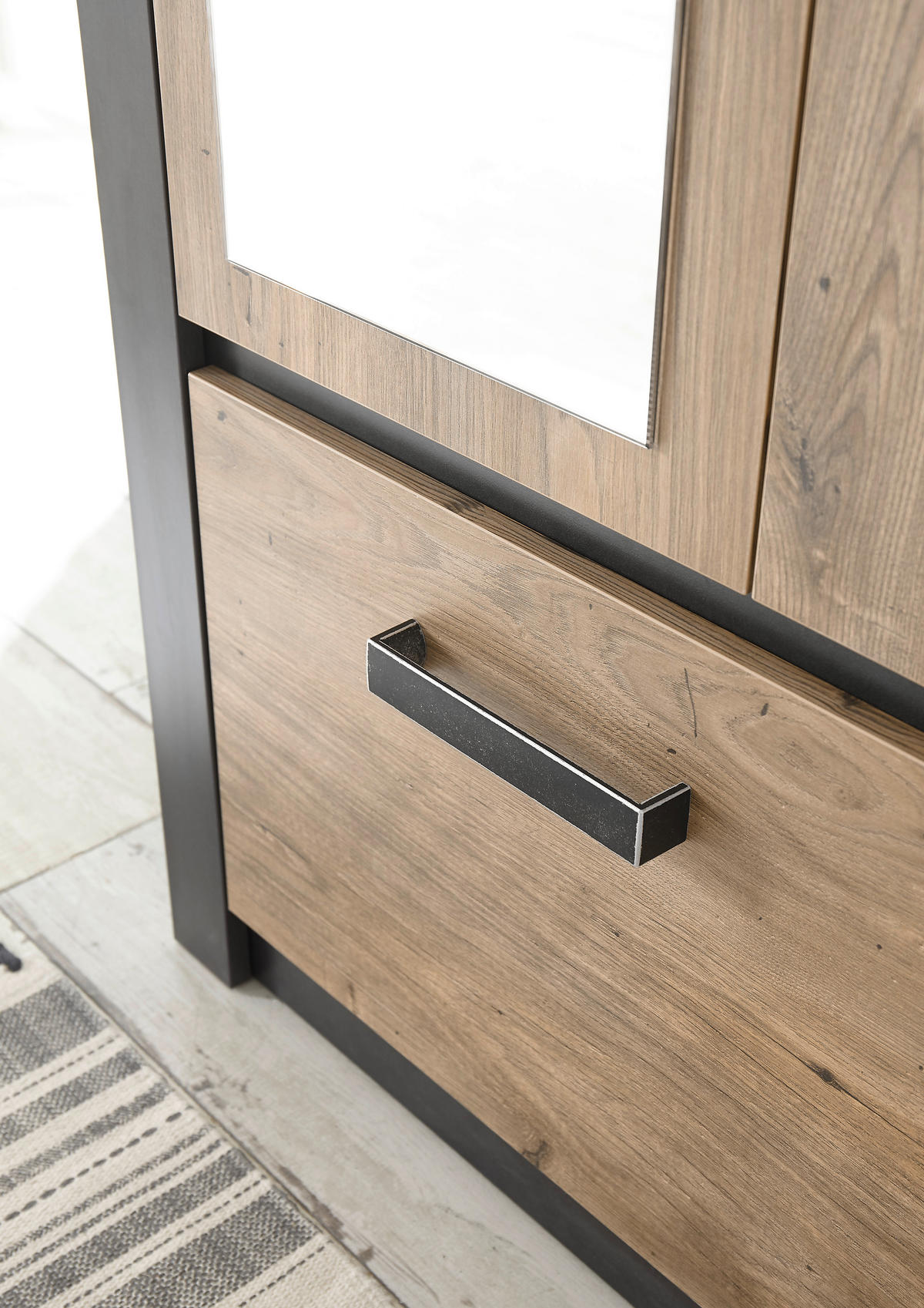 GARDEROBENSCHRANK I11 Kastanie & Fresko 65/200/42 cm - Grau, Holzwerkstoff (65/200/42cm) - Livojo