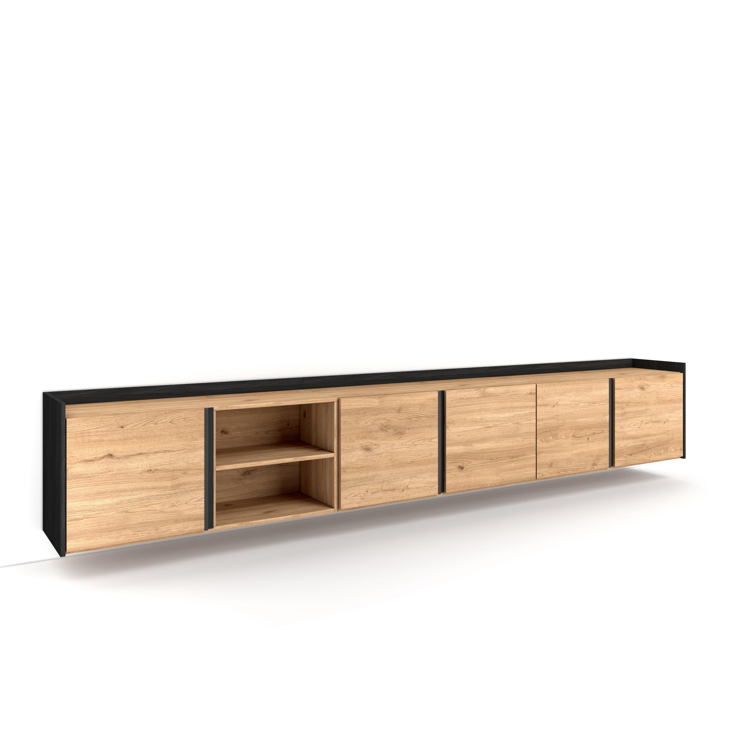 Skraut Home Lowboard, Braun 310x50x35 cm
