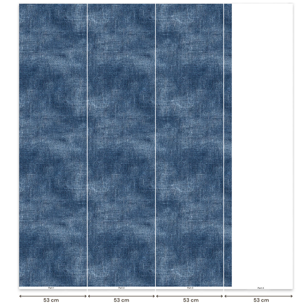 TAPETE - Leinen - Textur - Muster - Denim - Rustikal - 160x220 cm - Blau, Papier (160/220cm) - OnlyWow