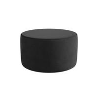 POUF Samt Stoff Schwarz - Schwarz/Grau, Kunststoff/Textil (81/46/81cm) - Makamii