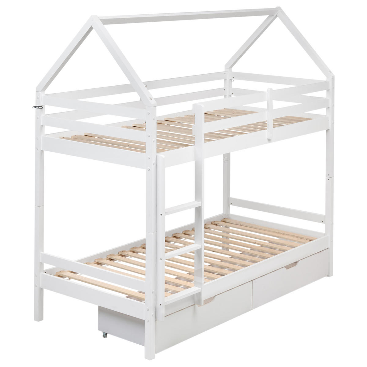 HOCHBETT 90/200 cm Weiß Ternas - Weiß, Holz (90/200cm) - Beliani