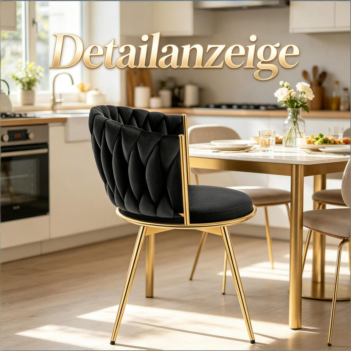 ARMLEHNSTUHL-SET DE-36126 2 Stück drehbar Schwarz - Schwarz, Metall (60.5/78/59.5cm) - ComfortXL
