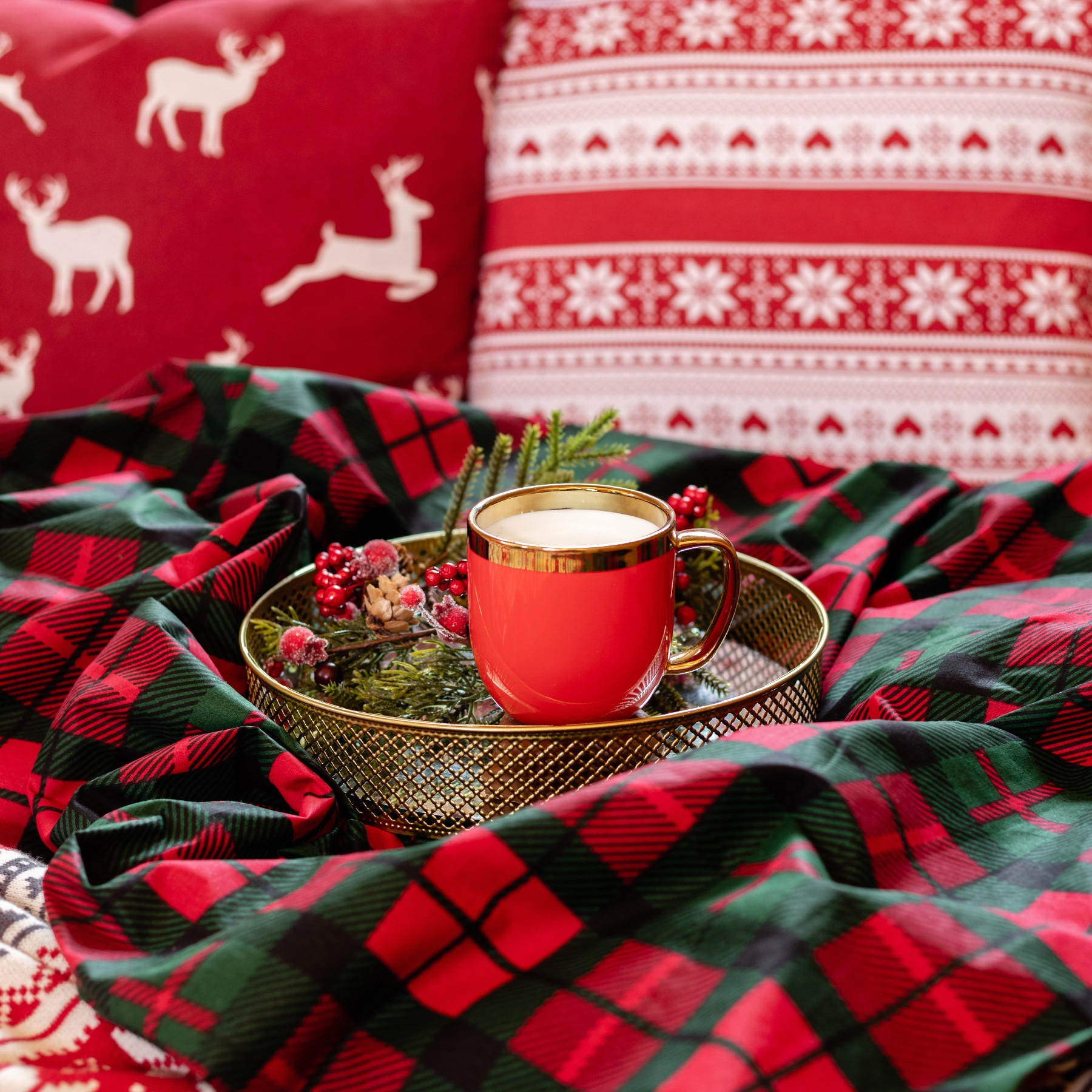 BETTWÄSCHE Tartan Baumwolle 220/200 cm - Multicolor, Textil (220/200cm) - Homla