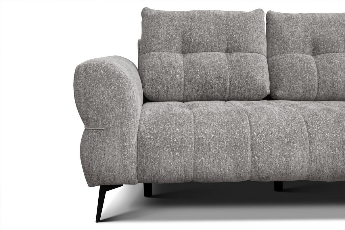 SOFA SALVINI 2,5-Sitzer, platingrau - Grau, Holz/Textil (206/88/99cm) - Courtois Laville