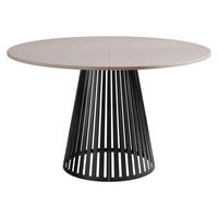 ESSTISCH ausziehbar Cone 100 - Kaschmir/Schwarz, Holzwerkstoff/Metall (100/100/76cm) - MIRJAN24
