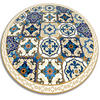 VINYL TEPPICH Ø130 cm Portugiesische Fliesen - Blau/Beige, Kunststoff (130/130cm) - TULUP