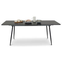 ESSTISCH ORSA schwarz - Schwarz, Holzwerkstoff/Metall (80/160/76cm) - IDIMEX