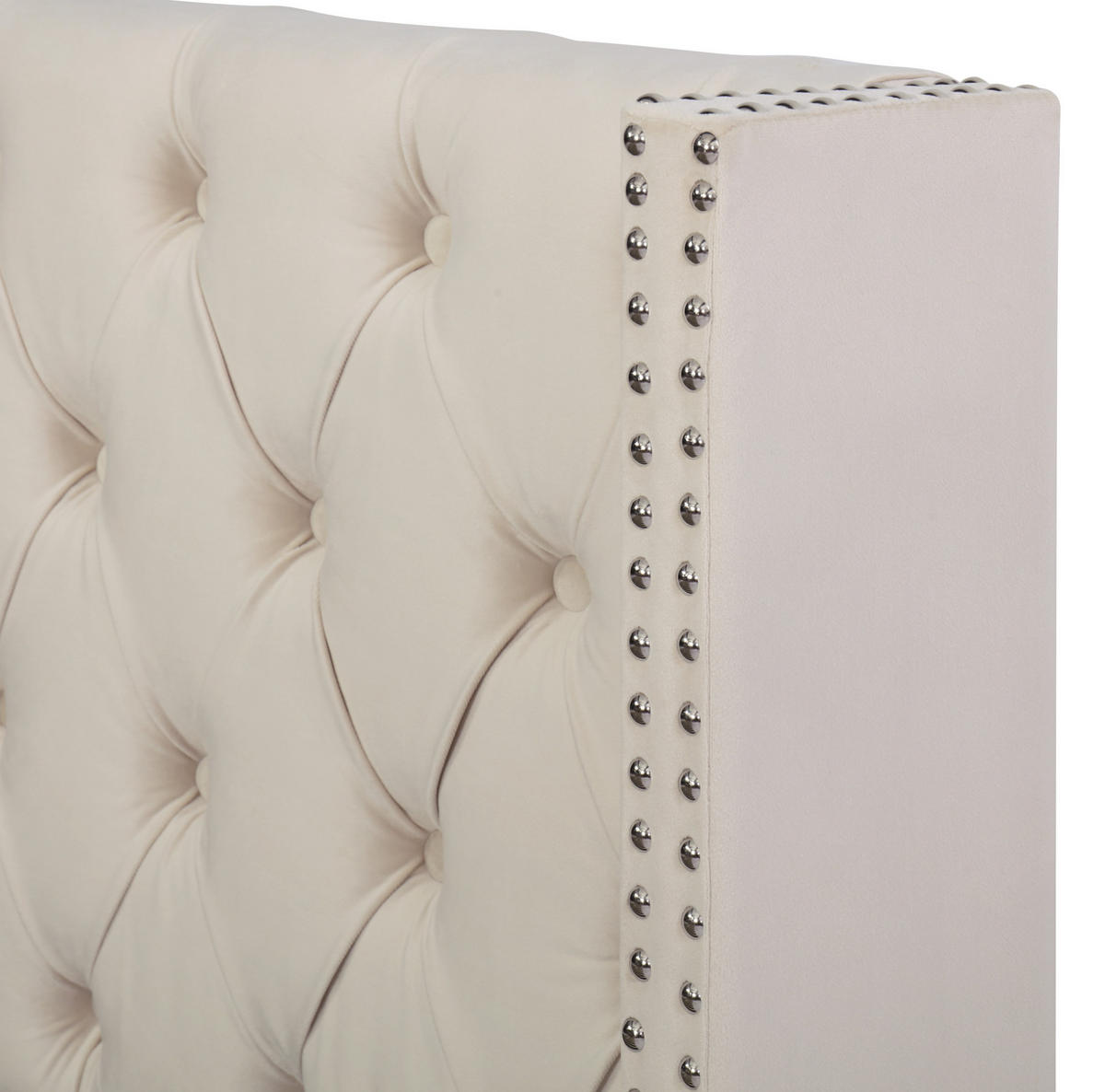 POLSTERBETT aus Samt 140x200 cm Beige mit hydraulischem Bettkasten und Lattenrost - Beige, Textil (140/200cm) - IVMEU