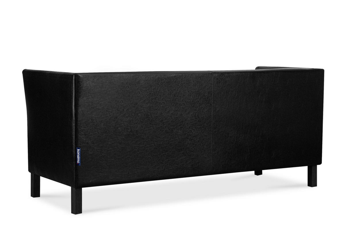 3-SITZER-SOFA ESPECTO Lederoptik, schwarz - Schwarz, Textil (67/71/171cm) - KONSIMO®