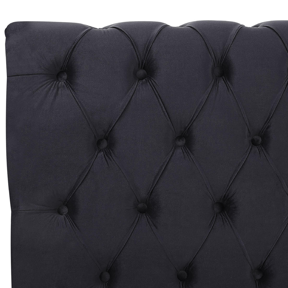 BETT 140/200cm Schwarz Avallon - Schwarz, Textil (140/200cm) - Beliani