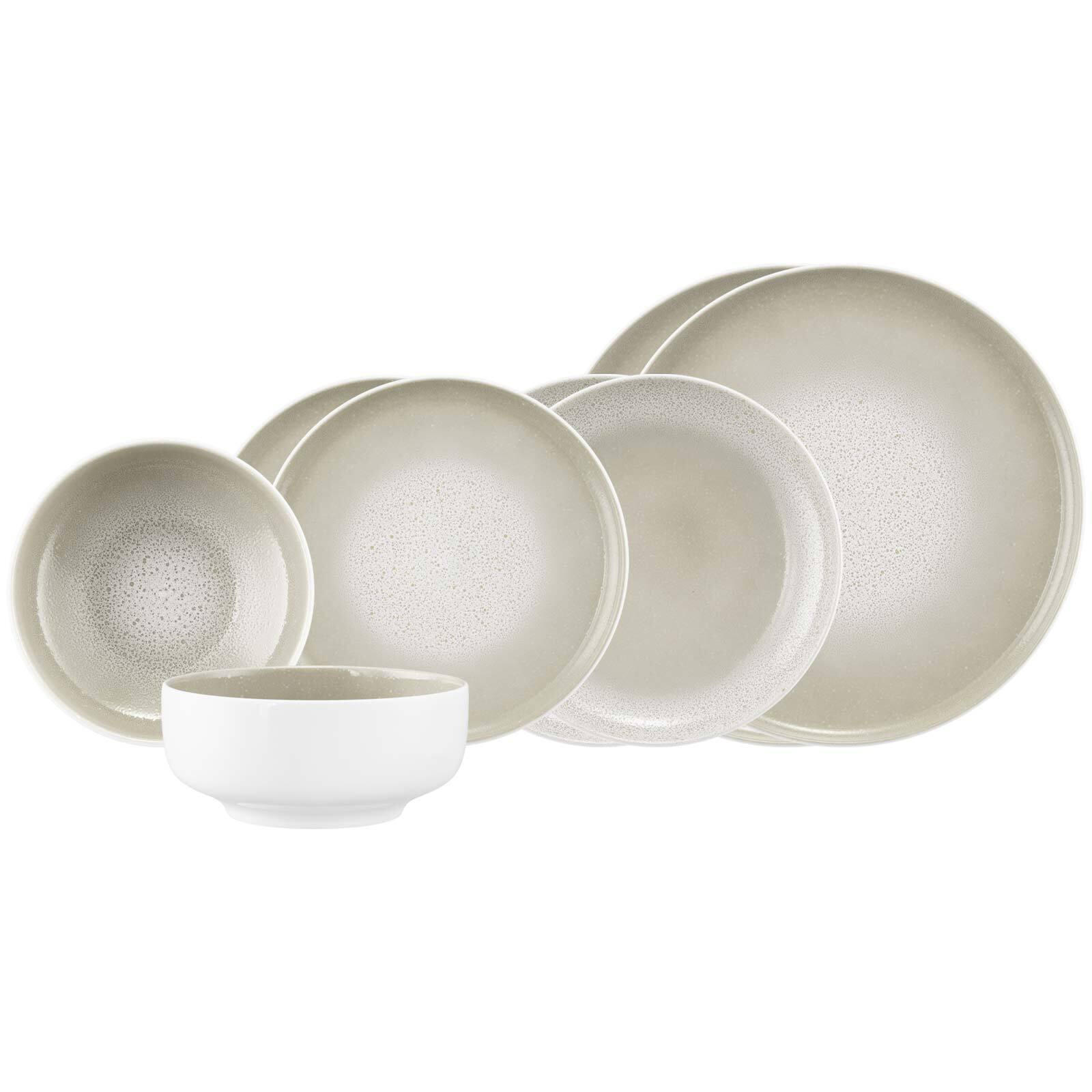 EINSTEIGER-SET Sento Home Aura cream 8er Set - Creme, Keramik (2/2/2cm) - Seltmann Weiden