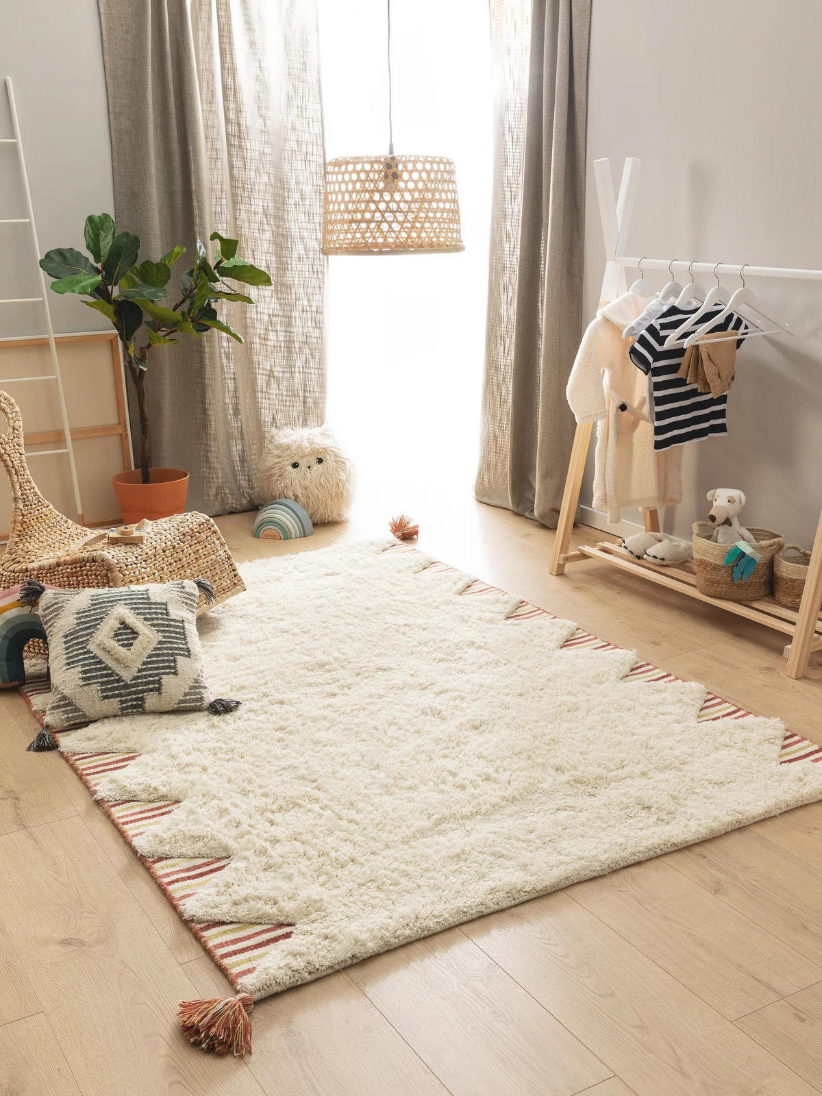 WOLLTEPPICH Floki Ivory 80x150 cm - Creme, Textil (80/150cm) - Lytte