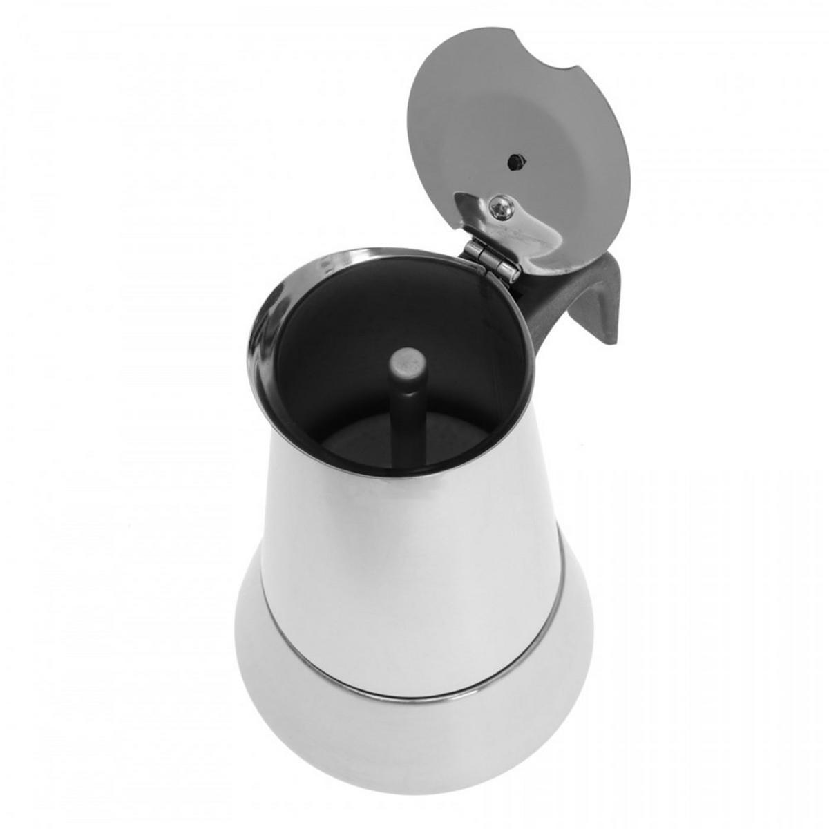 ESPRESSOKOCHER Silber 8/8/19 cm KH1045 - Silberfarben, Metall (8/19/8cm) - Kinghoff 