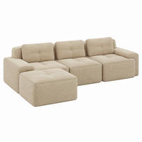 SOFA modular ohne Montage Cord Beige - Beige, Kunststoff (177/293cm) - Meubliv