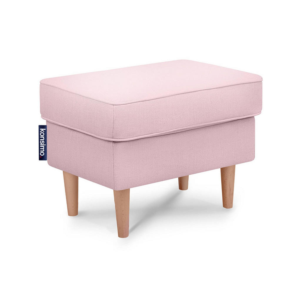 Thumbnail - Konsimo® Sitzhocker, Hellrosa, Textil, 41x43x56 cm, Wohnzimmer, Hocker, Sitzhocker