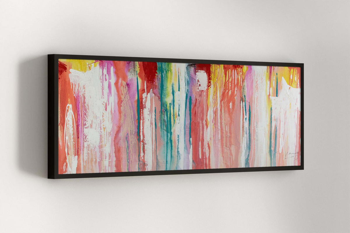 OLEJOMALBA 150/50 cm, Zvířata - různobarevná/červená, dřevo/textil (150/50cm) - KUNSTLOFT