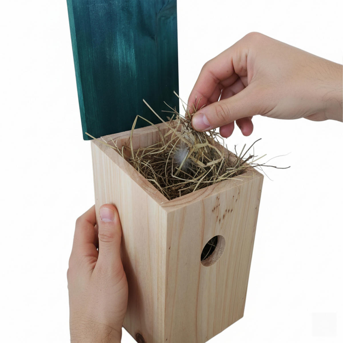 4XNISTKASTEN - Hellbraun, Holz (12/22/14cm) - Relaxdays