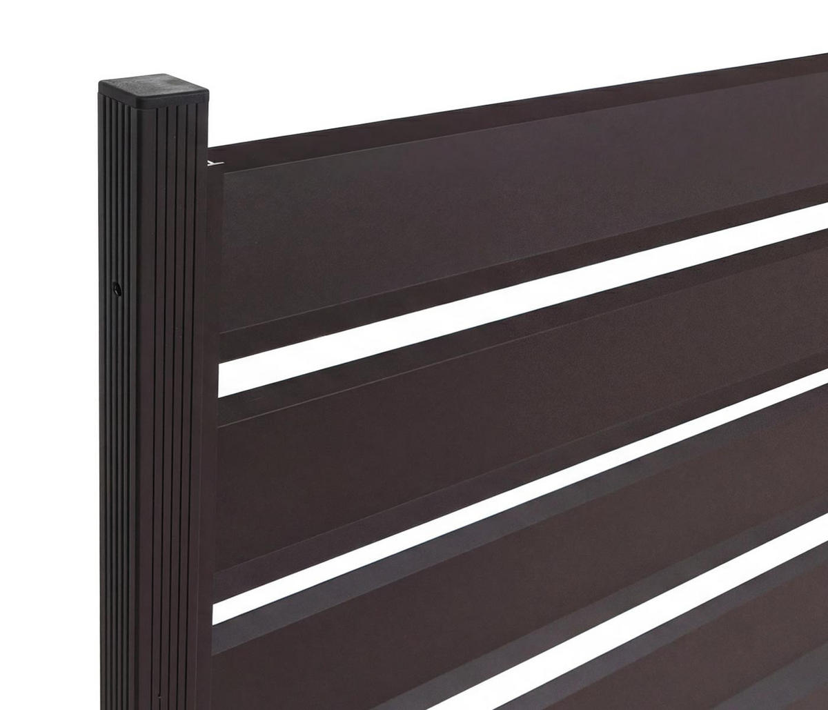BLOMRABATT MED KLÄTTRINGSGALLER Mörkbrunt - Mörkbrun, Metall (60/158/75cm) - MCW