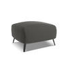 POUF Samt Stoff Grau - Dunkelgrau/Schwarz, Textil/Metall (65/44/65cm) - Makamii