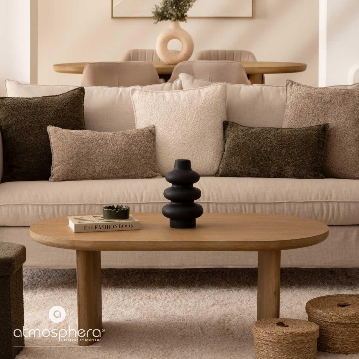 VASE Clothilde schwarz 25 cm - Schwarz, Keramik (25cm) - Atmosphera Createur d´interieur