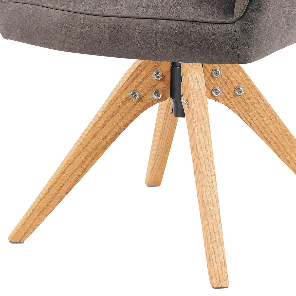 ARMLEHNSTUHL Mika-Noah - Honigeiche/Taupe, Eichenholz/Holz (60/87/65cm) - DUBI Möbel