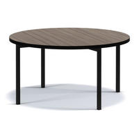 COUCHTISCH GERIS mit Metallfüßen, Spanplatte, Dunkebraun - Dunkelbraun/Schwarz, Holz/Metall (80/80/45cm) - KONSIMO®