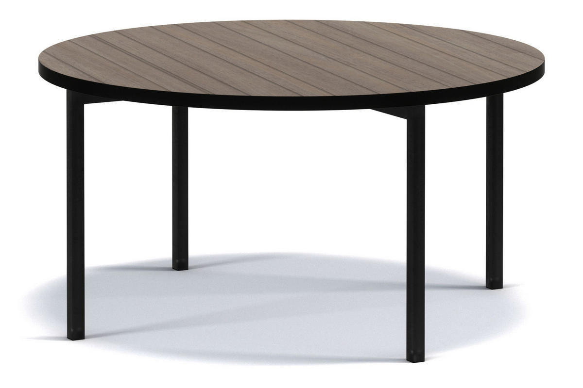 COUCHTISCH GERIS mit Metallfüßen, Spanplatte, Dunkebraun - Dunkelbraun/Schwarz, Holz/Metall (80/80/45cm) - KONSIMO®