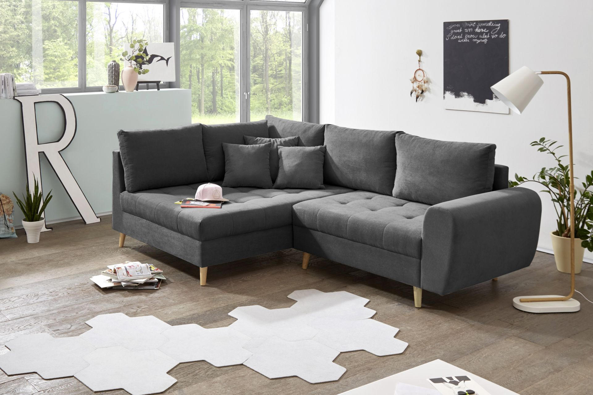 tamno siva kutna garnitura