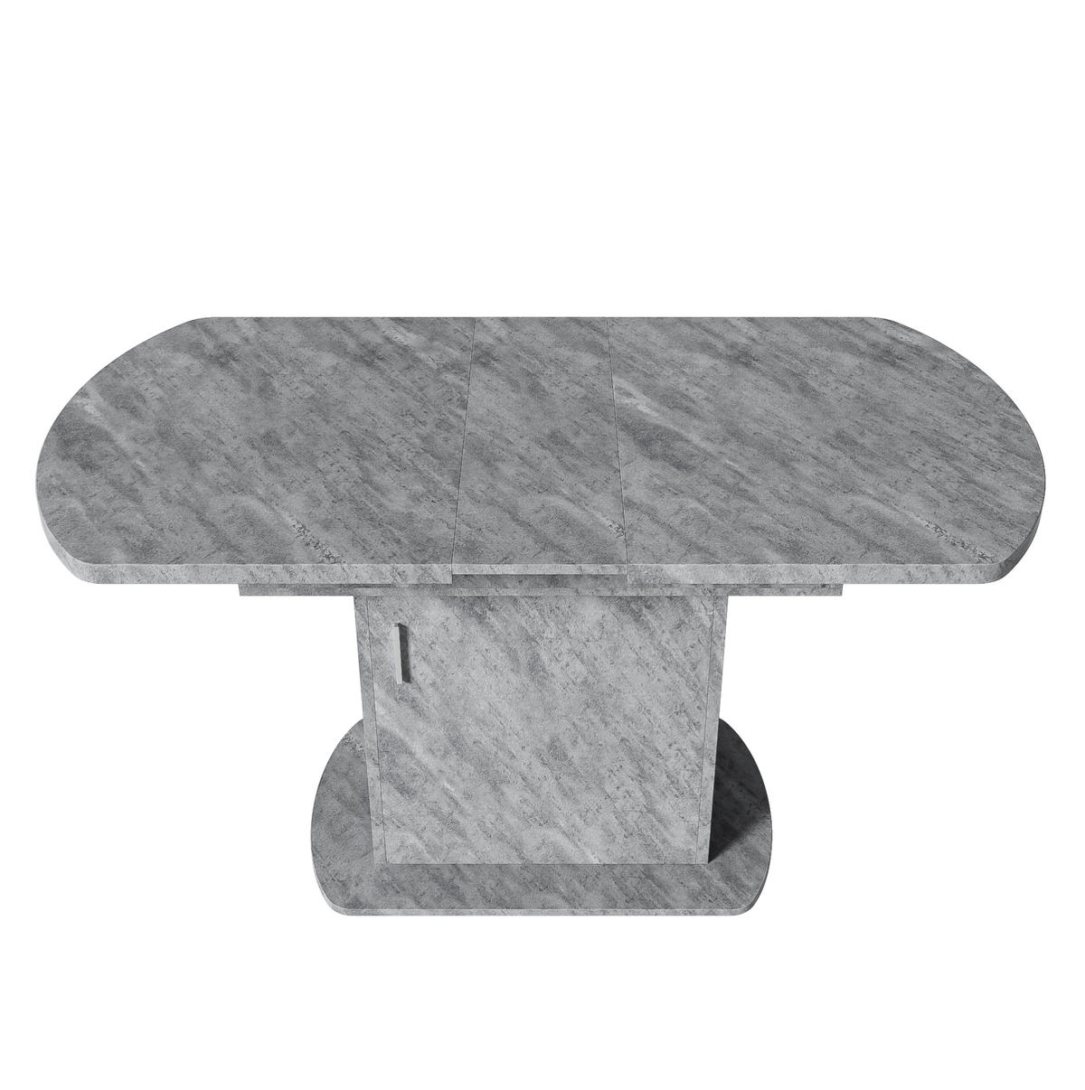 ESSTISCH 110-130/70/75 cm ausziehbar mit Stauraum, Spanplatte und Metall, Grau - Grau, Holzwerkstoff (130/70/75cm) - Redom