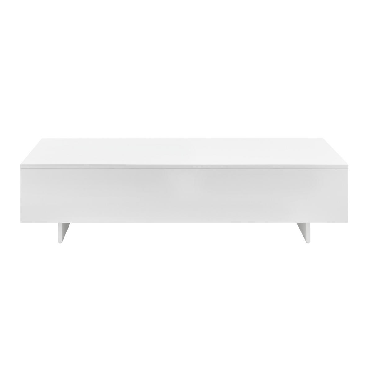COUCHTISCH Lärketorp 115/55/31 - Weiß Hochglanz, Holzwerkstoff (55/115/31cm) - [en.casa]