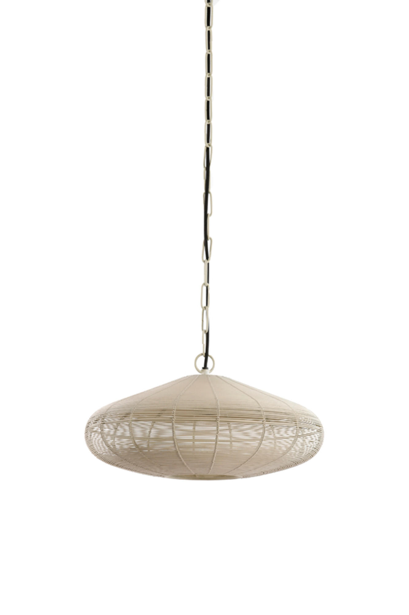 HÄNGELAMPE Bahoto Weiß Ø40/18 cm - Weiß, Metall (40/40/18cm) - Light & Living