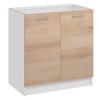KÜCHENUNTERSCHRANK D80 2D eiche - Eiche Artisan, Holzwerkstoff (80/82/44cm) - roe furniture