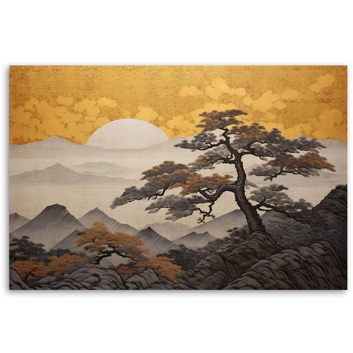 KUNSTDRUCK Gelb 120/80 cm - Gelb, Textil (120/80cm) - KUNSTLOFT