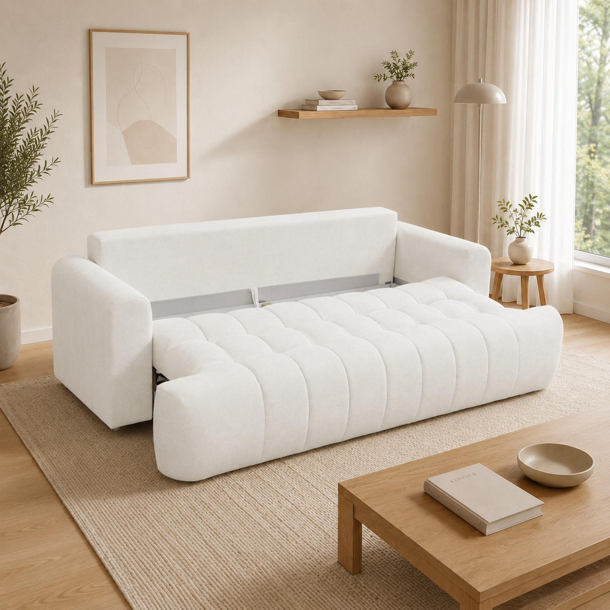 SOFA in Weiß - Weiß, Textil (246/92/115cm) - Home Collective