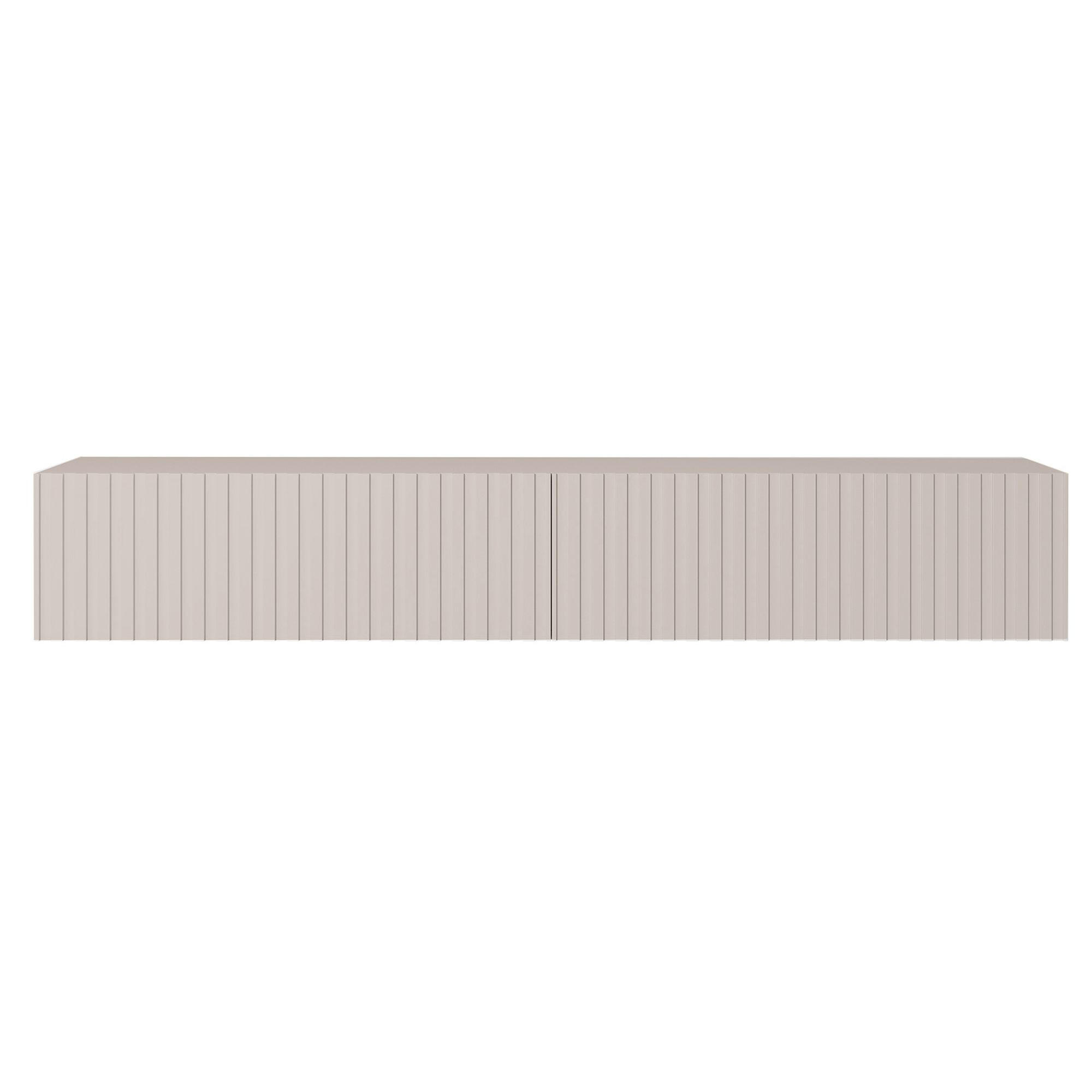 TV-HÄNGEBOARD Telire graubeige mit Lamellenfronten 175 cm - Greige, Holzwerkstoff (175/30/31.6cm) - Selsey