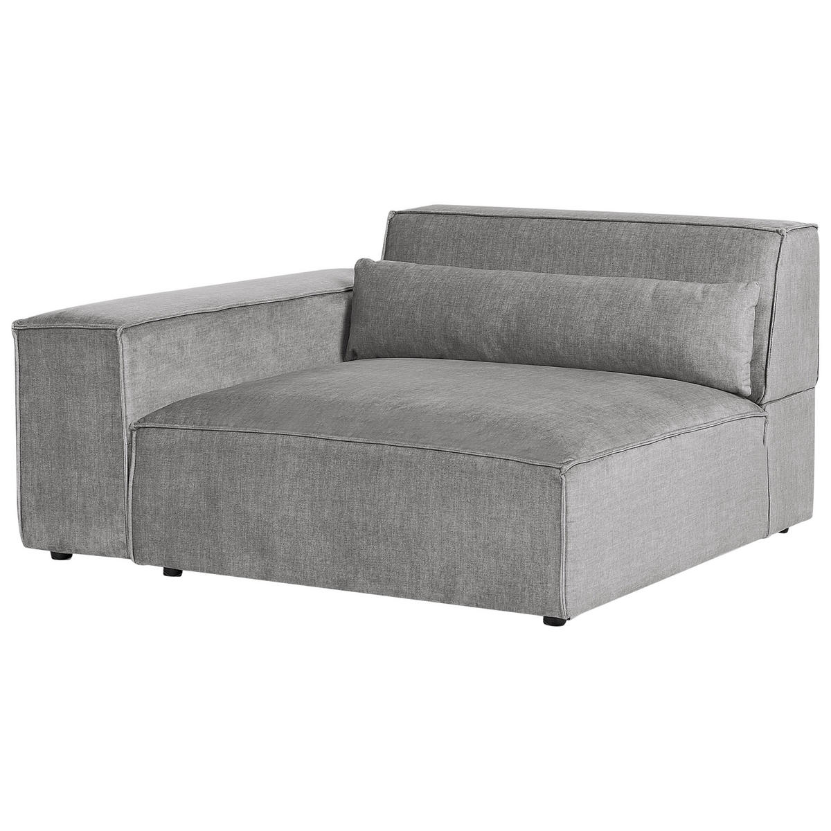 3-SITZER-MODULSOFA Grau Stoff Hellnar - Grau, Textil (364/70/126cm) - Beliani