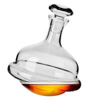 WHISKYKARAFFE MIT STOPPER Roly-Poly, 750 ml, Handgemacht - Transparent, Glas (0.75L) - Krosno Glass
