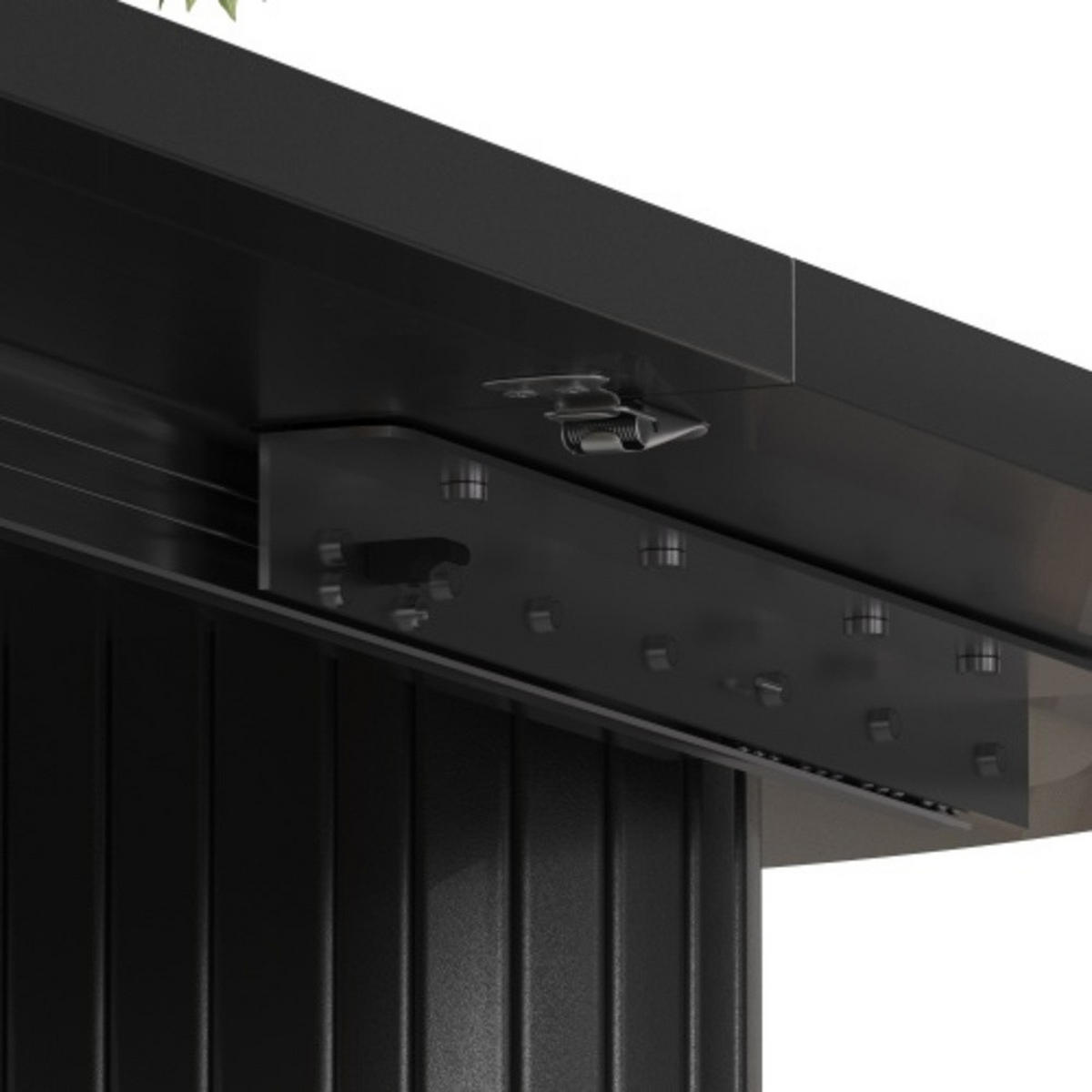 ESSTISCH Ausziehbarer120-160×80×75,5 cm aus MDF und Metall mit strukturierten Metallbeinen, schwarz - Schwarz, Holzwerkstoff (160/80/75.5cm) - Luhomfu