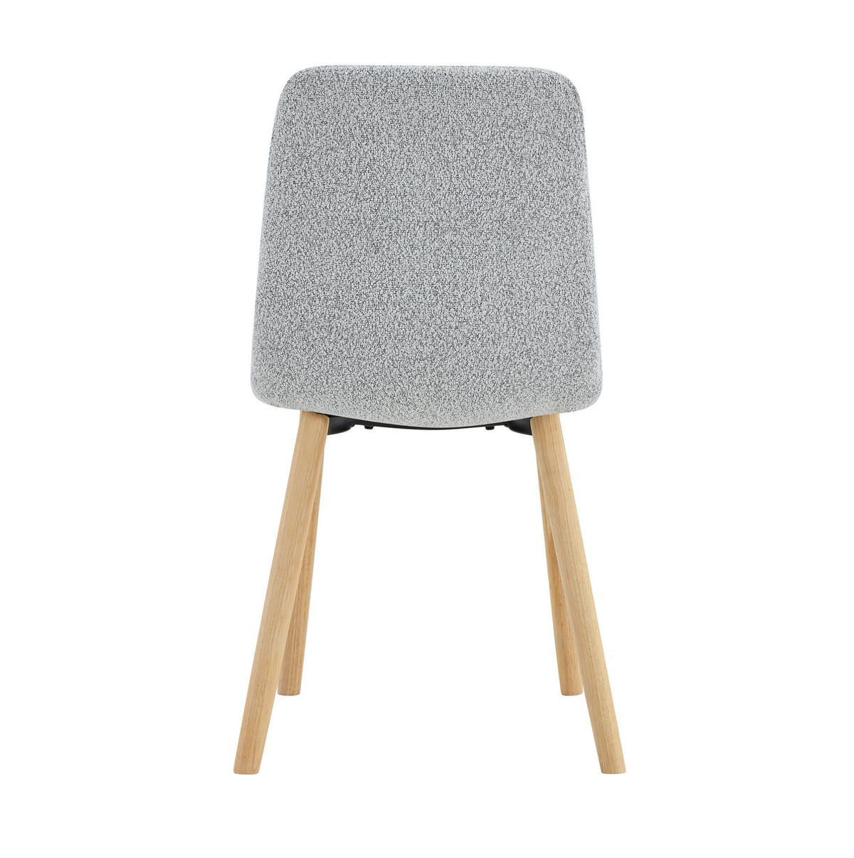 ESSZIMMERSTUHL ergonomisch 88 cm Stoff Hellgrau Eiche 2er-Set - Hellgrau, Holz (48/88/44cm) - Meubliv